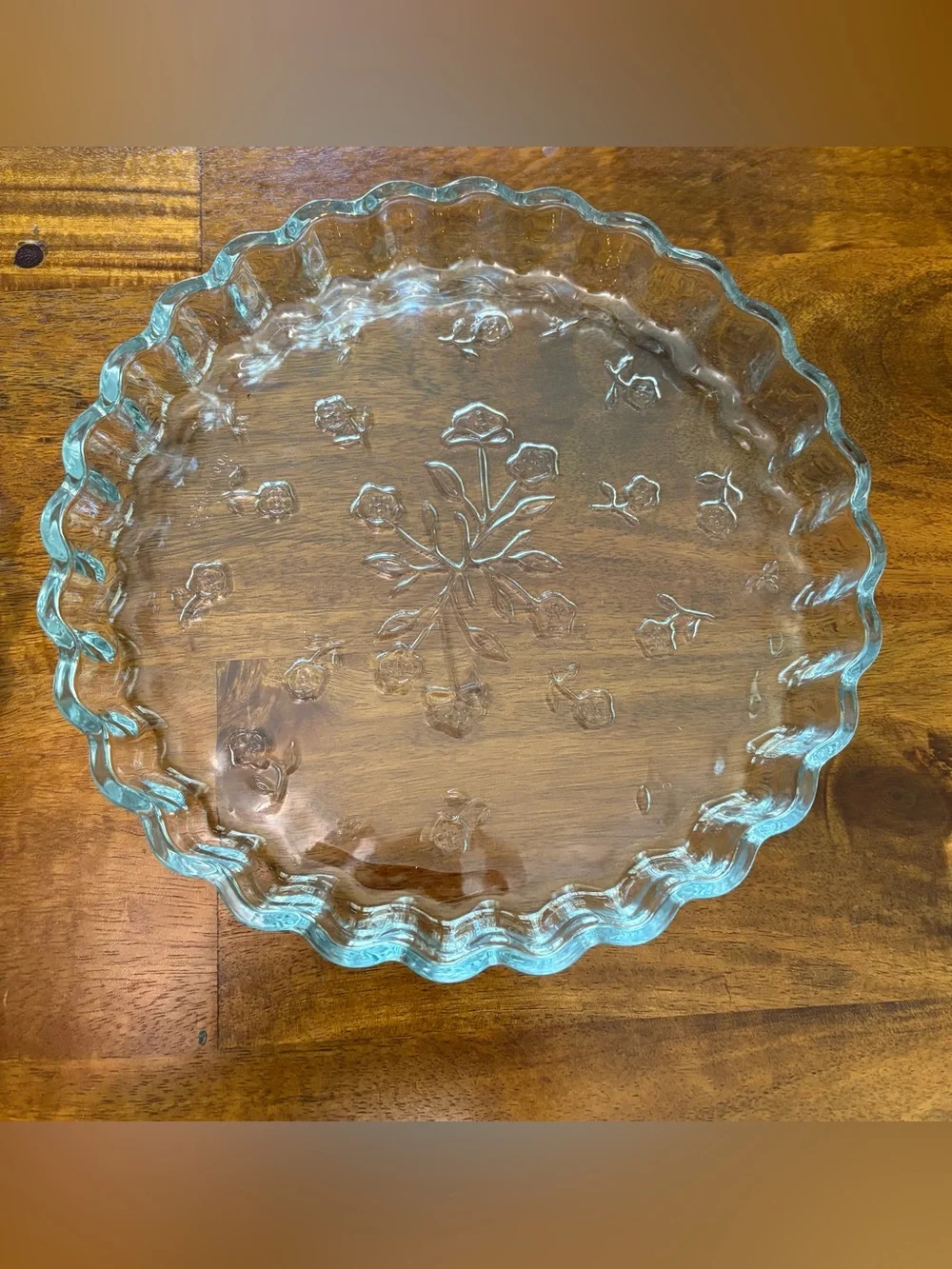 Savannah Clear Anchor Hocking 10” Quiche Set of 2 Vintage Like New Ovenproof